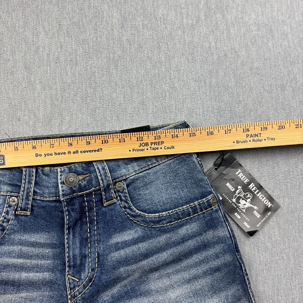 True Religion Jeans Mens 29X33 Blue Ricky Flap Big T Denim Relaxed Straight NWT